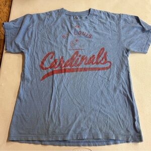 100% Cotton Majestic Sky Blue St. Louis Cardinals Shirt - Size M